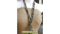 Cute Style Beads Wrap Long Necklace Fashion